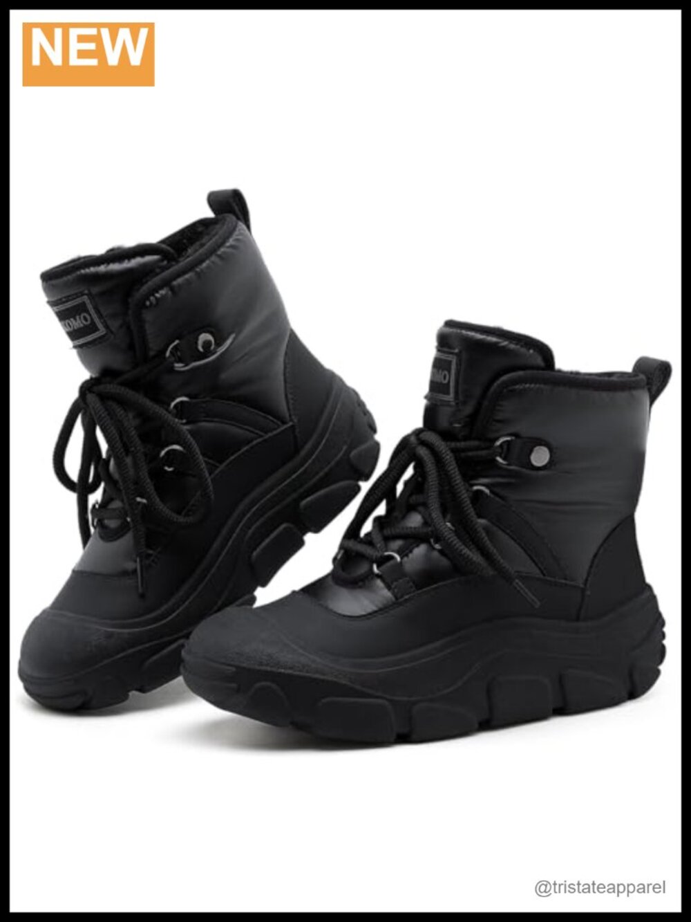 Waterproof Fur Lined Winter Boots Ankle Booties Non-Slip Sole
